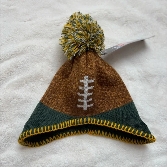 NFL Shop Packers Infant Football head Knit Hat - Picture 3 of 6